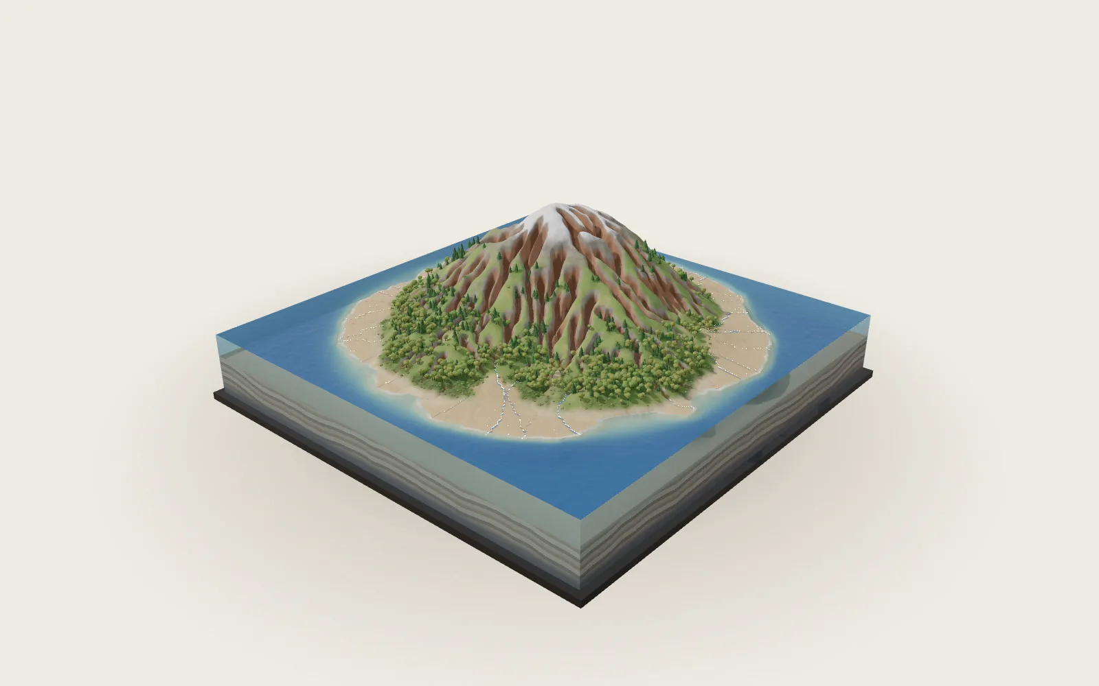 An island, eroding